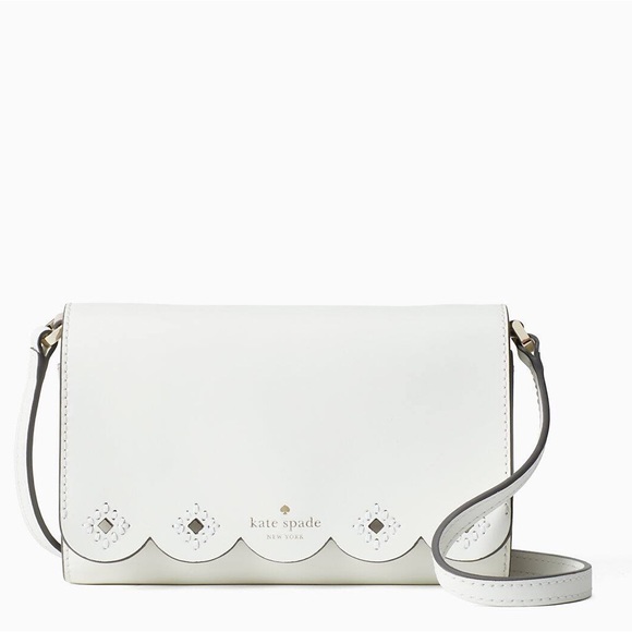 kate spade Handbags - Kate Spade Addison Magnolia Street Eyelet Crossbody/Clutch Bag in White